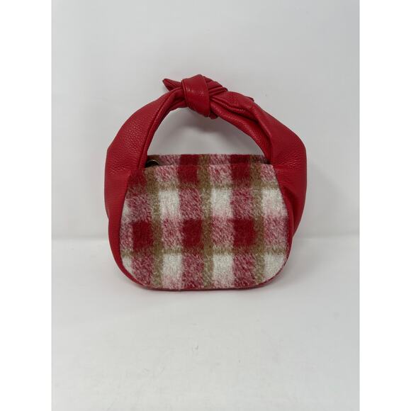 Sundance NWOT Red Plaid Soire Knotted Mini Hand Bag - Picture 1 of 7